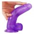 Lovetoy Jelly Studs - tikroviškas dildo su padu - 20cm (violetinis)