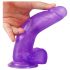 Lovetoy Jelly Studs - tikroviškas dildo su padu - 20cm (violetinis)