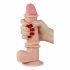 Lovetoy Sliding-Skin - dvigubo sluoksnio siurbtuku dildo - 21cm (natūralus) 