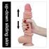 Lovetoy Sliding-Skin - dvigubo sluoksnio prisitvirtinantis dildo - 23 cm (natūralus)