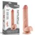 Lovetoy Sliding-Skin - dvigubo sluoksnio pritvirtinamasis dildo - 23cm (natūralus) 