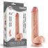 Lovetoy Sliding-Skin - dvigubo sluoksnio prisitvirtinantis dildo - 23 cm (natūralus)