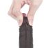 Lovetoy Sliding-Skin - dvigubo sluoksnio siurbiamoji dildo - 18cm (ruda) 