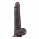 Lovetoy Sliding-Skin - dvigubo sluoksnio su siurbtuku dildo - 23 cm (rudas) 