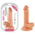 Mr. Rude - tikru prisisiurbiančiu sėklidžiu dildo - 17 cm (natūralus)