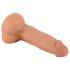 Ponaitis Rude - su siurbtuku, su sėklidėmis dildo - 19 cm (natūralus)