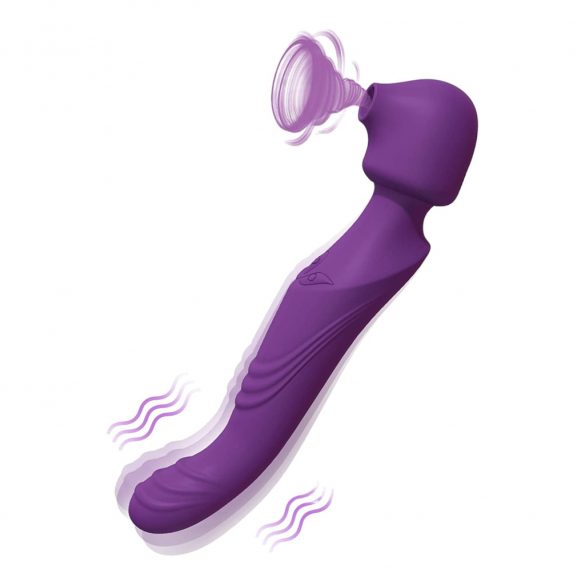 Tracy's Dog Wand - atsparus vandeniui, įkraunamas, pulsuojantis masažuoklis vibratorius (violetinis) 