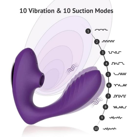 Tracy's Dog Pro2 - radijo bangomis valdomas 2in1 vibratorius (violetinė)