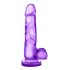 bjours Sweet N Hard 4 - su padu ir sėklidėmis dildo (violetinė) 