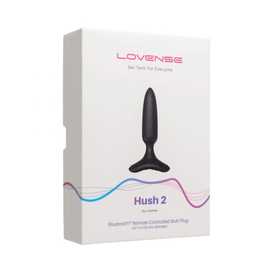 LOVENSE Hush 2 XS - įkraunamas mažas analinis vibratorius (25mm) - juodas