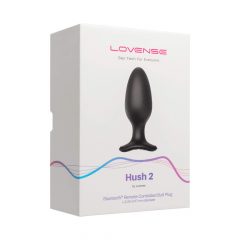   LOVENSE Hush 2 L - įkraunamas mažas analinis vibratorius (57mm) - juodas