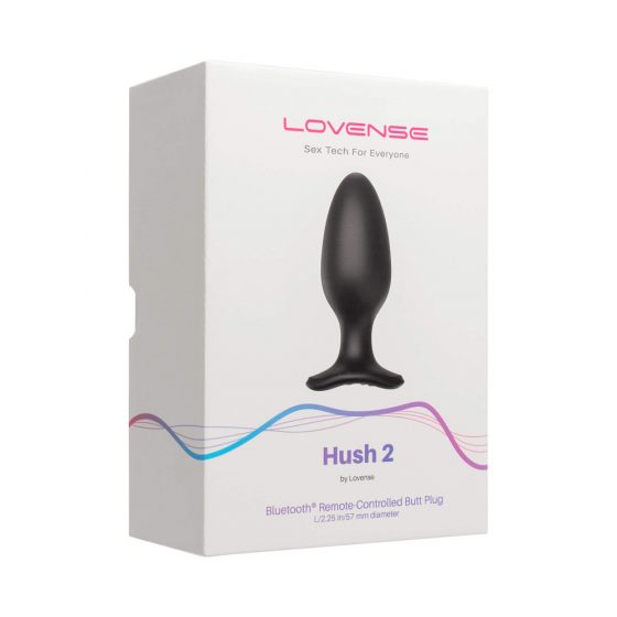 LOVENSE Hush 2 L - įkraunamas mažas analinis vibratorius (57mm) - juodas