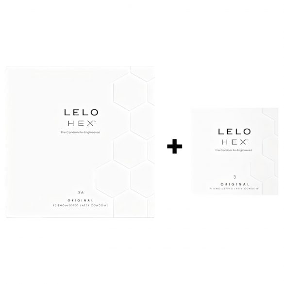 LELO Hex Original - prabangi prezervatyvų pakuotė (36+3 vnt.) 