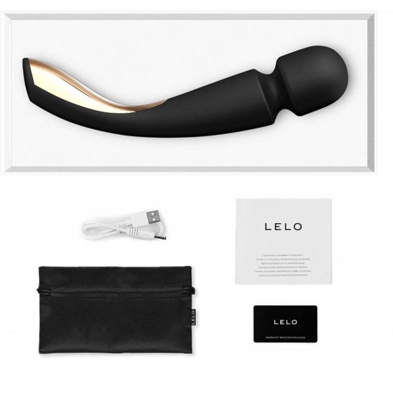 LELO Smart Wand 2 - didelis - įkraunamas, masažuojantis vibratorius (juodas)