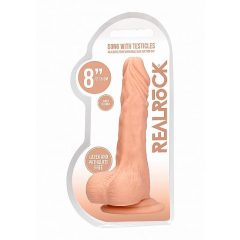   RealRock Dong 8 – realistiškas dildo su sėklidėmis (20cm) – natūralus