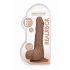 RealRock Dong 8 - tikroviškas, su sėklidėmis dildo (20cm) - tamsus natūralus. 