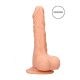 RealRock Dong 9 - natūralus, su sėklidėmis dildo (23 cm) - natūrali spalva 