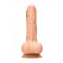 RealRock Dong 9 - natūralus, su sėklidėmis dildo (23 cm) - natūrali spalva 