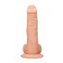 RealRock Dong 9 - natūralus, su sėklidėmis dildo (23 cm) - natūrali spalva 