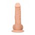 RealRock Dong 9 - natūralus, su sėklidėmis dildo (23 cm) - natūrali spalva 