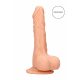 RealRock Dong 10 - natūralaus pojūčio, sėklidėmis dildo (25cm) 