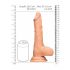 RealRock Dong 10 - natūralaus pojūčio, sėklidėmis dildo (25cm) 