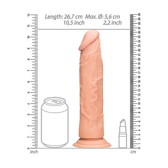 RealRock Dong 10 - natūrali išvaizda dildo (25cm) - natūralus