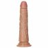 RealRock Slim - tvirta prisiurbiamoji realistiška dildo 15,5cm (tamsi natūrali) 