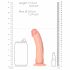 RealRock - realistiškas dildo su siurbtuku - 15,5 cm (natūralus) 