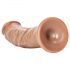 RealRock - vakuuminė natūralaus vaizdo dildo - 15,5cm (tamsus natūralus) 