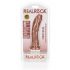 RealRock - vakuuminė natūralaus vaizdo dildo - 15,5cm (tamsus natūralus) 