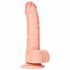 RealRock - realistiškas dildo su tvirtinamu pagrindu ir sėklidėmis - 15,5 cm (natūralus) 