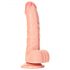 RealRock - realistiškas dildo su tvirtinamu pagrindu ir sėklidėmis - 15,5 cm (natūralus) 