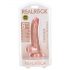 RealRock - realistiškas dildo su tvirtinamu pagrindu ir sėklidėmis - 15,5 cm (natūralus) 