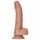 RealRock - tvirtinamas, su sėklidėmis realistiškas dildo - 15,5 cm (tamsiai natūralus) 