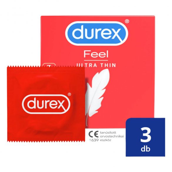 Durex Feel Ultra Thin - ultra realistiškas prezervatyvas (3vnt) 