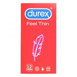 Durex Feel Thin - natūralus pojūtis prezervatyvai (12vnt)