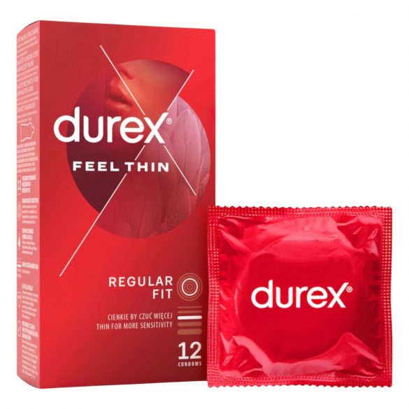 Durex Feel Thin - natūralus pojūtis prezervatyvai (12vnt) 