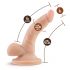 Dr. Skin 4 - prilimpantis, su sėklidėmis realistiškas dildo - natūralus (12 cm)