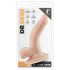 Dr. Skin 4 - prilimpantis, su sėklidėmis realistiškas dildo - natūralus (12 cm) 