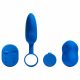 Platanomelón Mobi - wireless vibrator set with battery - 2 pieces (blue) 