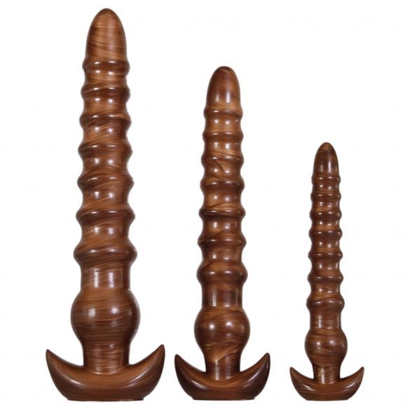 Evolved Twisted Love - analinių dildo rinkinys (rudas) 