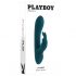 Playboy Rabbit - įkraunamas, atsparus vandeniui varpos su klitorio stimuliatoriumi vibratoriumi (turkio) 