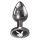 Playboy Tux - analinis dildo - mažas (sidabrinis) 