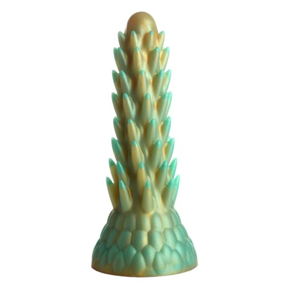 Creature Cocks Stegosaurus - dygliuotas silikoninis dildo - 20 cm (žalias) 