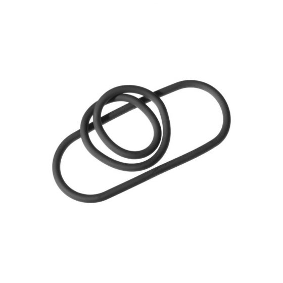 Perfect Fit Slim Wrap 9 - plonas penio žiedas - juodas (22cm)
