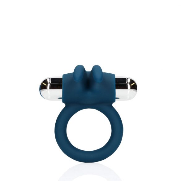 Loveline - akumuliatorinis, triušiuko formos klitoriaus stimuliatorius, vibracinis varpos žiedas (mėlynas)