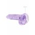 REALROCK - permatomas realistiškas dildo - violetinis (17cm) 