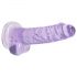 REALROCK - permatomas realistiškas dildo - violetinis (17cm) 