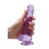 REALROCK - permatomas realistiškas dildo - violetinis (17cm) 